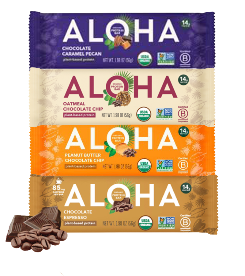 Aloha Barras de Proteína Vegana Orgánica (12 unidades)