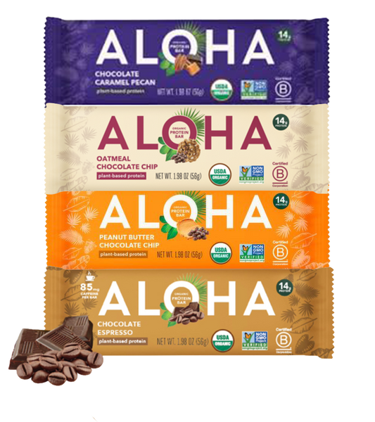 Aloha Barras de Proteína Vegana Orgánica (12 unidades)