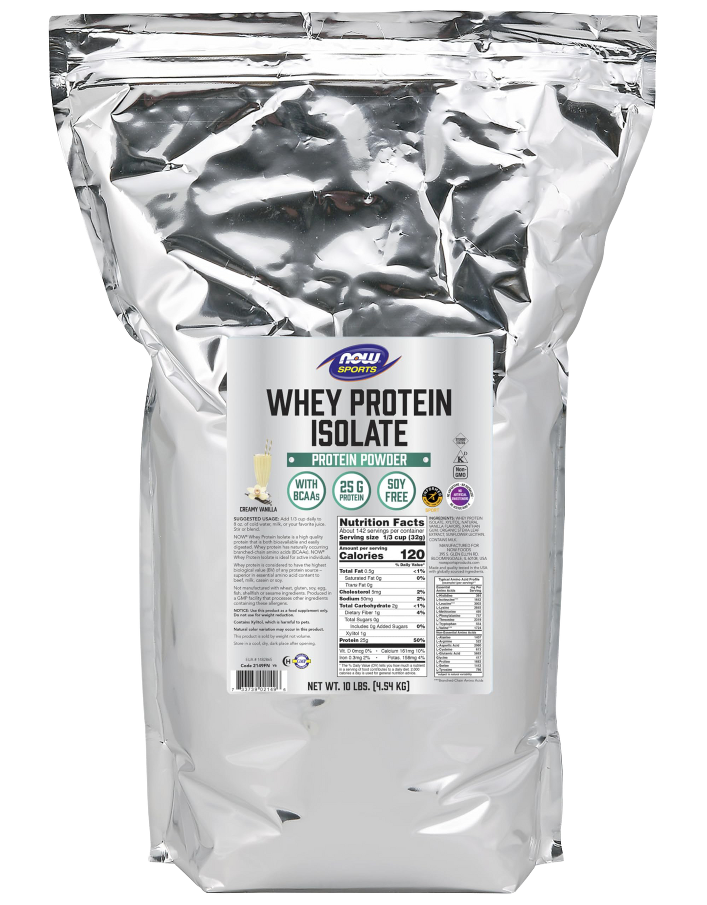 NOW Proteína de Suero de Leche Isolatada Sabor Vainilla
